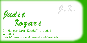 judit kozari business card
